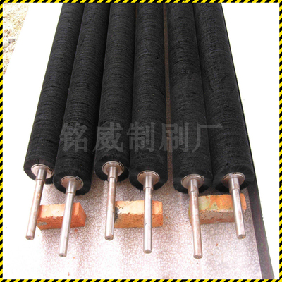 定制 碳化硅双钢带缠绕式弹簧毛刷 钢丝尼龙丝工业毛刷辊