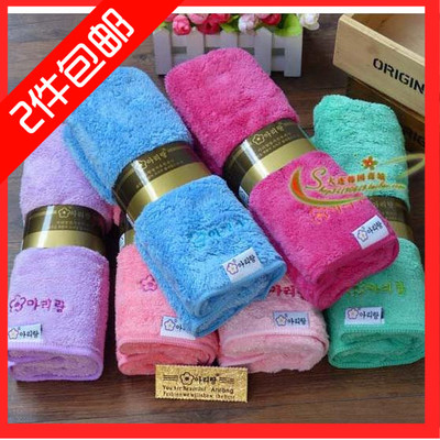 韩国进口正品阿里郎珊瑚绒超吸水性强 长绒毛巾 柔软大毛巾