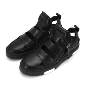 JIWENBO原创设计 新款运动休闲男鞋 低帮镂空圆头韩版真皮鞋时尚