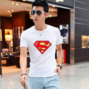 2015夏季男装清仓男式超人标志短袖韩版男纯棉t恤品牌短袖T恤