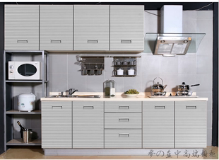 304不锈钢橱柜 定制厨柜 全不锈钢门板 不锈钢台面