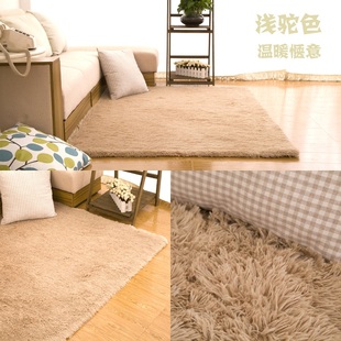 卧室床边毯欧式家用客厅茶几地毯现代简约丝毛地垫定制满铺