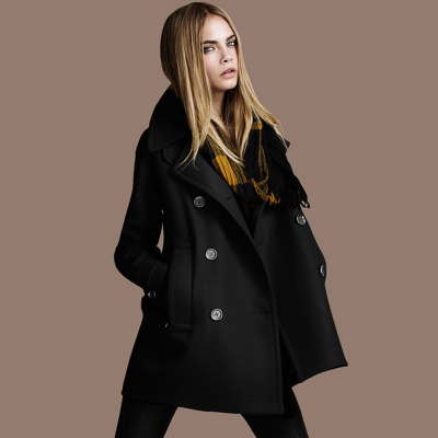 毛呢外套2015秋冬季新款女装欧美英伦风衣修身显瘦中长款呢子大衣