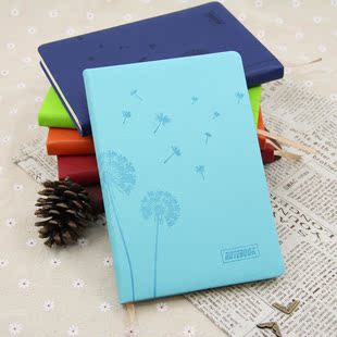 韩国创意文具皮面笔记本记事本学生日记本学习用品硬面PU皮记账本