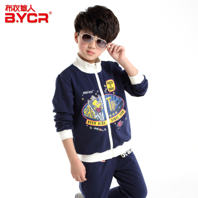 8岁儿童装7中大童男童秋款套装二件套2015秋季运动新款韩版潮纯棉