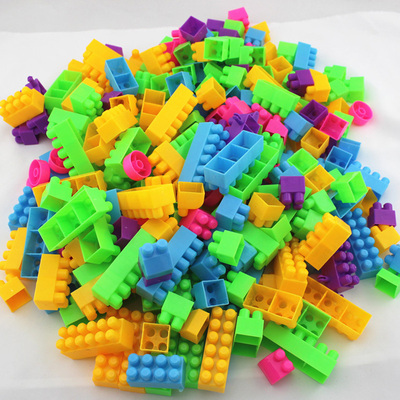 儿童百变积木塑料 拼插拼装桌面益智玩具280粒 环保无味材料批发
