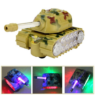 超炫!电动坦克玩具儿童坦克车 电动玩具车儿童玩具发光音乐装甲车