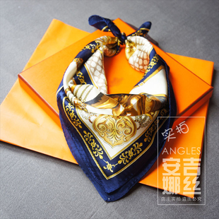 真丝小方巾55cm 女式丝巾 桑蚕丝韩国 空姐工作服装饰绑包包手柄