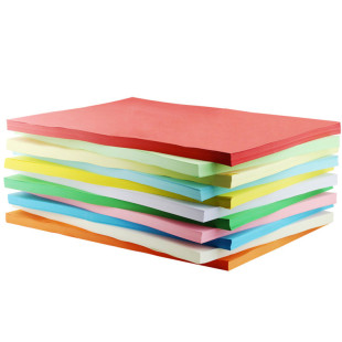 彩色A4 80g彩色复印纸 A4彩色手工纸 儿童折纸 彩色纸【50张/包】