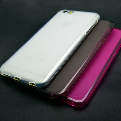 新款苹果iphone6s plus手机软壳 透明纯色磨砂硅胶4.7黑潮男全包