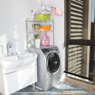 出口日本 洗衣机置物架 浴室多功能搁板/卫生间收纳层架落地 特价