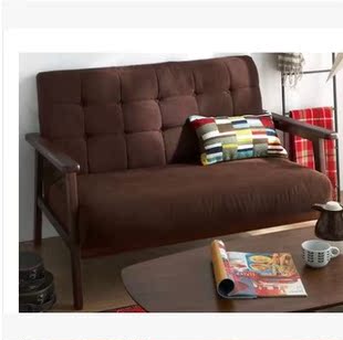 尚品居 日式沙发 组合实木布艺沙发 日本 宜家 卧室 办公双人沙发