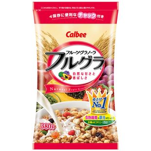 日本进口 calbee 综合水果谷物麦片 低脂早餐 380g