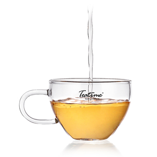 teatime茶具 品茗小杯  功夫花草茶水杯 单层耐热玻璃加厚质感