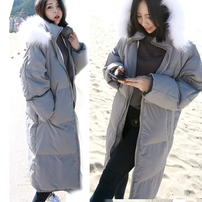 2015新款冬装韩版超长款棉衣女装过膝加厚连帽时尚大码学生棉服潮