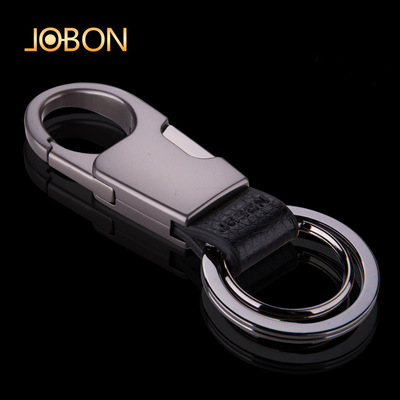 jobon中邦汽车钥匙扣男士腰挂简约钥匙链挂件金属钥匙圈创意礼品