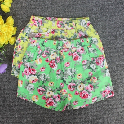 特价包邮 2014贝蕾地女童夏季新款薄款时尚花色女童短裤 热裤