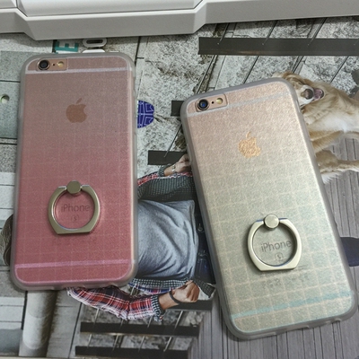 手环iphone6手机壳支架苹果6 plus软边保护套6S指环扣软外壳