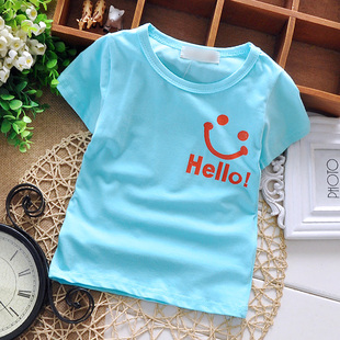 2015新款童装0-1-2岁男童短袖T恤4-5-6-7-8个月宝宝纯棉衣服韩版