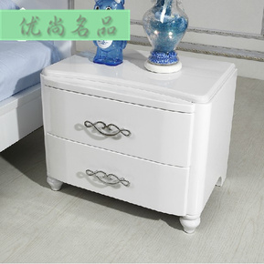 现代时尚白色烤漆简约现代小床头柜 抽屉储物柜 时尚置物柜特价