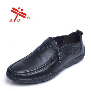 rd台湾红蜻蜓皮鞋 真皮 冬季 2015 新款 男鞋运动休闲套脚男鞋子