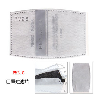 正品PM2.5口罩替换活性炭5层防护碳片滤芯防雾霾透气抗菌