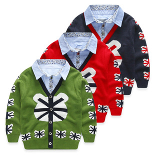 2015男童装韩版米字提花羊绒混纺儿童毛衣中小童针织衫宝宝上衣