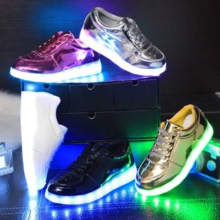 儿童发光鞋USB充电儿童亮灯鞋女童夜光鞋男女童鞋LED带灯运动鞋潮