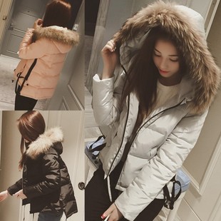 韩版冬装新款棉袄显瘦修身保暖加厚毛毛大码棉服女士棉衣外套潮