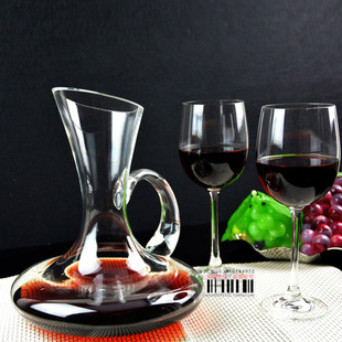 批发价优质创意无铅水晶杯玻璃红酒醒酒器葡萄酒分酒壶带把倒酒器