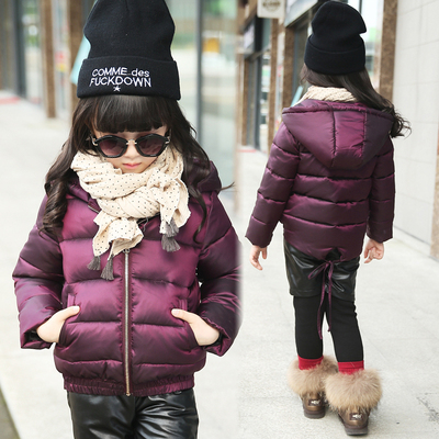 2015冬装新款女童短款棉衣 中大童潮品儿童棉袄 加厚内胆棉衣外套