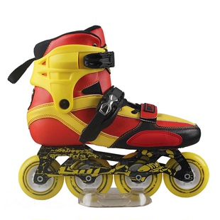 新款 专业升级款成人轮滑鞋平花刹车鞋溜冰鞋男女皮面一体轮滑鞋
