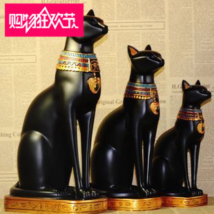 树脂家居工艺品 异域风情黑色埃及猫神摆件 家居装饰节日礼品礼物