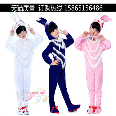 新款元旦儿童舞蹈服装动物表演服演出服卡通服装圣诞节小兔子服饰