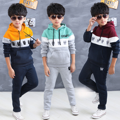 2016春秋季装新款男童韩版套装中大儿童潮流运动装卫衣两件套装