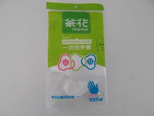 茶花一次性手套加厚环保塑料手套食品美容手套洗发厨房食物用3501
