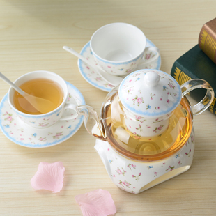 花茶壶玻璃套装耐热陶瓷过滤花草茶具水果茶壶茶杯下午茶具整套