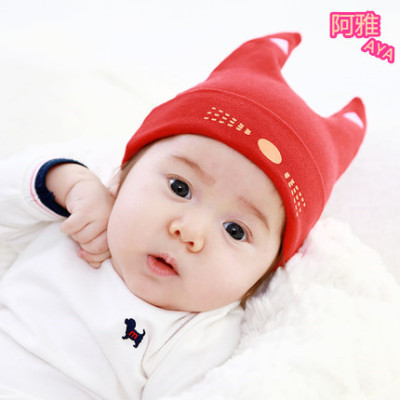 韩国秋冬特价套头帽宝宝帽子婴儿帽子三角巾套装新生儿男女包头