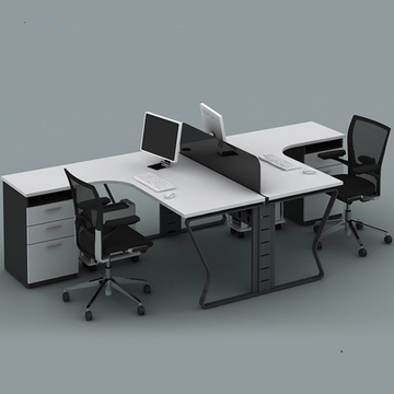 办公家具2/4人位组合职员办公桌多种组合屏风卡座桌电脑桌蝴蝶脚