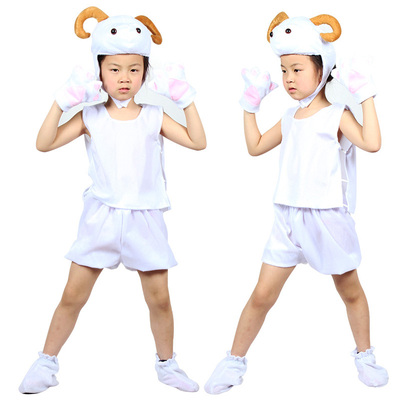 新款 儿童演出服动物服装六一节服装卡通服演服装 短袖 小山羊