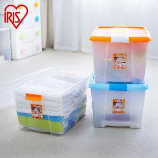 爱丽思IRIS 56L大号透明收纳盒树脂衣物收纳整理箱 TB系列