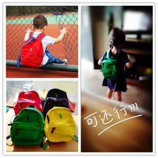韩版幼儿园儿童书包男女童宝宝简约小书包防走失双肩背包1-8岁