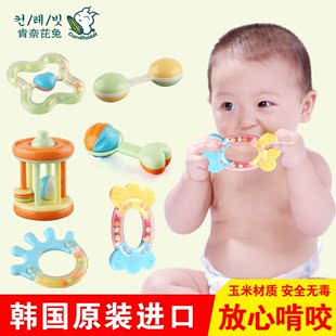 韩国进口婴儿玩具0-3-6-12个月无毒 初新生儿宝宝0-1岁益智手摇铃
