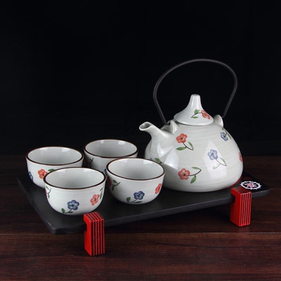 日式和风陶瓷红色功夫茶具结婚礼物韩式特价创意包邮喜庆送礼套装