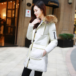 2015冬季新款女韩版棉衣时尚修身加厚羽绒棉服中长款棉袄外套女装
