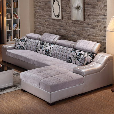 新款沙发 客厅皮布沙发 布艺沙发 简约现代组合贵妃沙发 绒布沙发