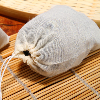 10*15cm小号纯棉抽线布袋 煲汤煎药调料过滤泡茶袋 纱布重复用