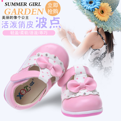 春秋韩版女宝宝皮鞋0-1-2岁婴儿鞋子橡胶软底防滑幼童公主学步鞋