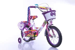 厂家批发新款高档儿童四轮自行车12寸14寸16寸公主款童车