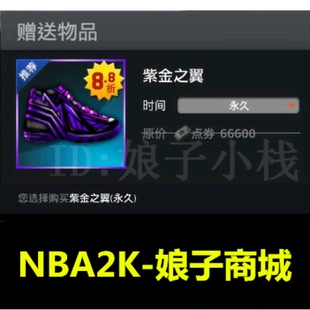 【NBA2K Online 2KOL 娘子商城】永久鞋子服饰 紫金之翼鞋子